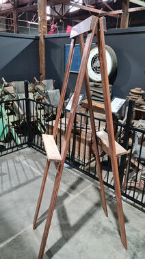 Image of double-sided Ugly Easel from the side